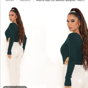 NWT Fashion nova Madrid high cut body suit